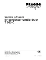 Preview for 1 page of Miele Novotronic T 560 C Operating Instructions Manual