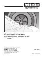 Miele NOVOTRONIC T 7644 C Operating Instructions Manual preview