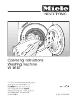 Предварительный просмотр 1 страницы Miele NOVOTRONIC W 1612 Operating Instructions Manual