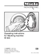 Preview for 1 page of Miele Novotronic W 844 Operating Instructions Manual