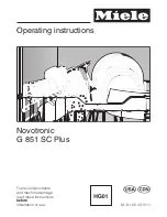 Preview for 1 page of Miele Novotronic Operating Instructions Manual