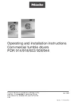 Preview for 1 page of Miele PDR 914 Operating And Installation Instructions