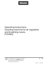 Предварительный просмотр 1 страницы Miele PG 8063 Operating Instructions Manual
