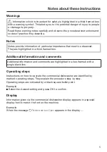 Preview for 5 page of Miele PG 8110 SmartBiz Operating Instructions Manual