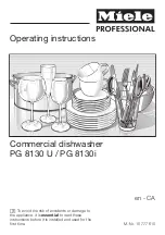 Предварительный просмотр 1 страницы Miele PG 8130 U Operating Instructions Manual