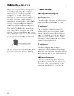 Preview for 62 page of Miele Platinum Plus Operating Instructions Manual