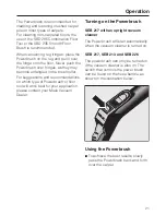 Preview for 21 page of Miele Powerbrush SEB 213 Operating Instructions Manual