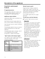 Preview for 12 page of Miele Premier 300 Operating Instructions Manual