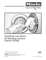 Miele Premier W500 Operating Instructions Manual предпросмотр