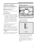 Preview for 21 page of Miele Premier W500 Operating Instructions Manual