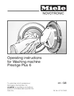 Preview for 1 page of Miele Prestige Plus 6 Operating Instructions Manual