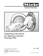 Miele Prestige Plus Operating Instructions Manual preview