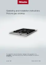 Miele ProLine CS 1013-1 Operating And Installation Instructions предпросмотр