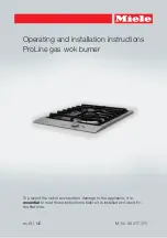 Preview for 1 page of Miele ProLine CS 1018 Operating And Installation Instructions