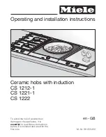 Preview for 1 page of Miele ProLine CS 1212-1 Operating And Installation Instructions