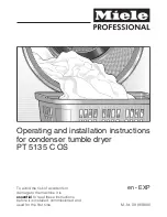 Предварительный просмотр 1 страницы Miele PT 5135 C EL Operating And Installation Instructions