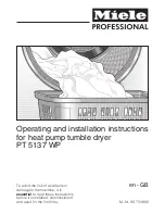 Miele PT 5137 WP Operating And Installation Instructions preview