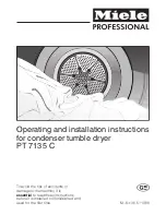 Miele PT 7135 C Operating And Installation Instructions предпросмотр