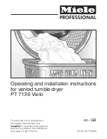 Miele PT 7136 Vario OS Operating And Installation Instructions preview