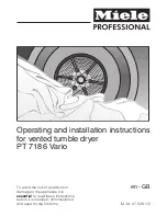 Miele PT 7186 Vario Operating And Installation Instructions preview