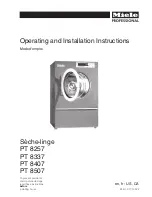 Предварительный просмотр 1 страницы Miele PT 8257 Operating And Installation Instructions