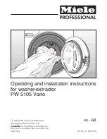 Preview for 1 page of Miele PW 5105 Vario Operating And Installation Instructions