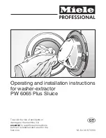 Preview for 1 page of Miele PW 6055 Plus Operating And Installation Instructions