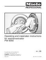 Miele PW 6055 Operating And Installation Instructions предпросмотр