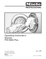 Preview for 1 page of Miele PW 6065 Plus Operating Instructions Manual