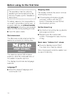 Предварительный просмотр 10 страницы Miele PW 6065 Plus Operating Manual