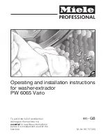 Miele PW 6065 Vario Operating And Installation Instructions preview