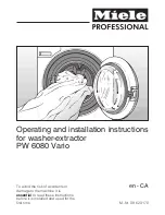 Miele PW 6080 VARIO Operating And Installation Instructions preview