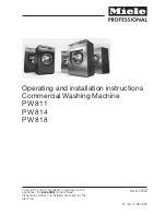 Предварительный просмотр 1 страницы Miele PW 811 Operating And Installation Instructions