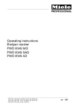 Preview for 1 page of Miele PWD 8545 AD Operating Instructions Manual
