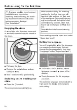 Preview for 20 page of Miele PWM 507 Hygiene Operating And Installation Instructions