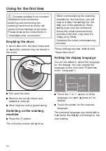 Preview for 20 page of Miele PWM 507 Operating And Installation Instructions