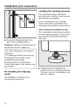 Предварительный просмотр 72 страницы Miele PWM 906 Operating And Installation Instructions