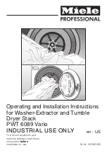 Miele PWT 6089 Vario Operating And Installation Instructions preview