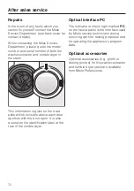 Предварительный просмотр 72 страницы Miele PWT 6089 Vario Operating And Installation Instructions