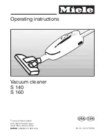 Miele S 140 Operating Instructions Manual preview