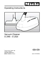 Miele S 246i Operating Instructions Manual preview