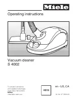 Miele S 4002 Operating Instructions Manual preview