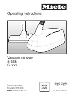 Miele S 558 Operating Instructions Manual предпросмотр