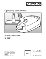 Miele S 5981 PowerPlus Operating Instructions Manual предпросмотр