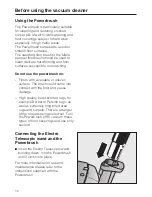 Preview for 12 page of Miele S 5981 PowerPlus Operating Instructions Manual