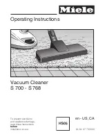 Preview for 1 page of Miele S 700 series Operating Instructions Manual