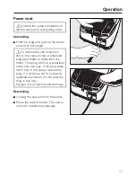 Preview for 17 page of Miele S 700 series Operating Instructions Manual