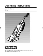 Предварительный просмотр 1 страницы Miele S179i Operating Instructions Manual