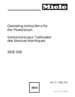 Miele S5 SEB228 Operating Instructions Manual preview