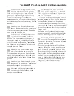 Preview for 7 page of Miele S710 (French) Mode D'Emploi